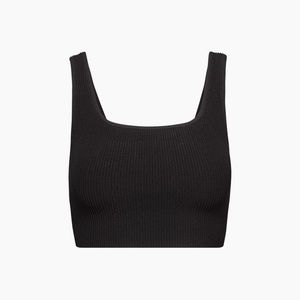 Babaton Sculpt Knit Squareneck Cropped Tank